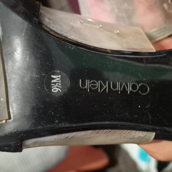 Black and Clear Calvon Klien Heels - Picture 4 of 4
